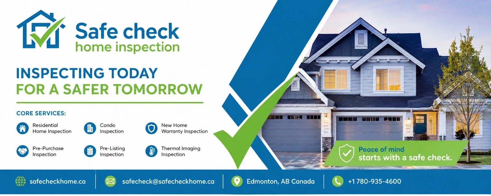 Safe Check Home Inspection — Inspecting Today for a Safer Tomorrow.